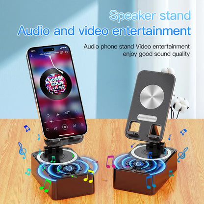 Bluetooth Speaker Phone Stand: HD Portable Holder for Tablets and Smartphones