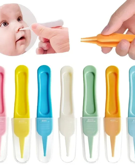 1PC Infant Ear and Nose Cleaner: Safe Round Head Tweezers for Baby Care