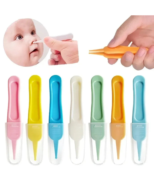 1PC Infant Ear and Nose Cleaner: Safe Round Head Tweezers for Baby Care