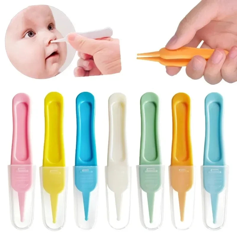 1PC Infant Ear and Nose Cleaner: Safe Round Head Tweezers for Baby Care