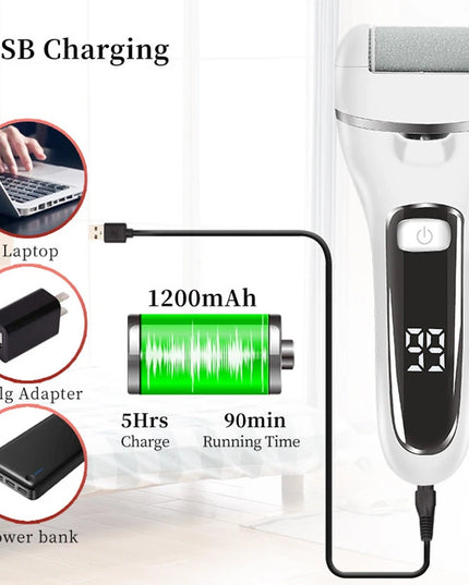 Professional Electric Foot Sandpaper File: Heels Grinding Tool for Dead Skin and Callus Removal