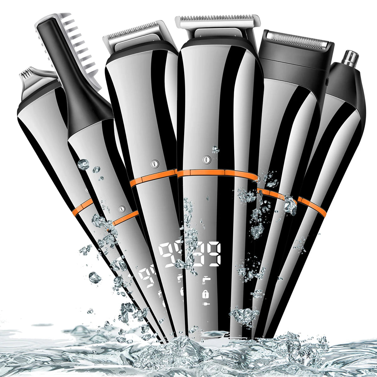 Multi hair trimmer men facial,beard,body grooming kits electric hair clipper nose ear trimer rechargeable