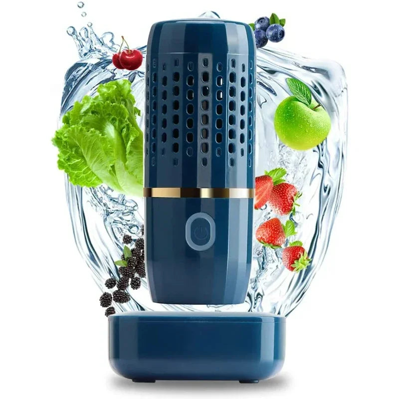 Portable Ultrasonic Fruit and Vegetable Washing Machine: Wireless Food Cleaner for Outdoor Use