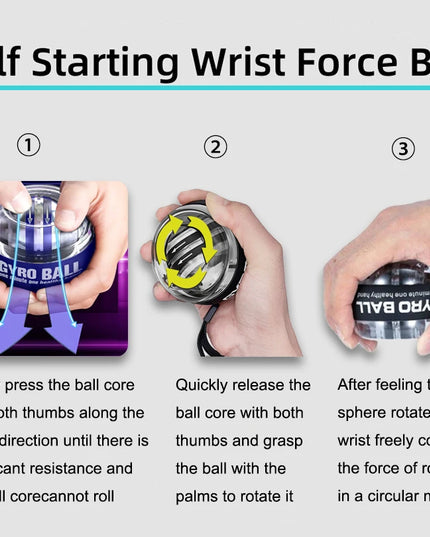 Gyroscopic Wrist Trainer & Push-Up Board: Portable Muscle Exercise Equipment with Handles