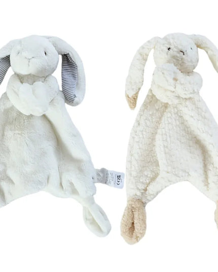 11" Soft Bunny Comforter: Teething Toy & Doll Room Decor for Infants