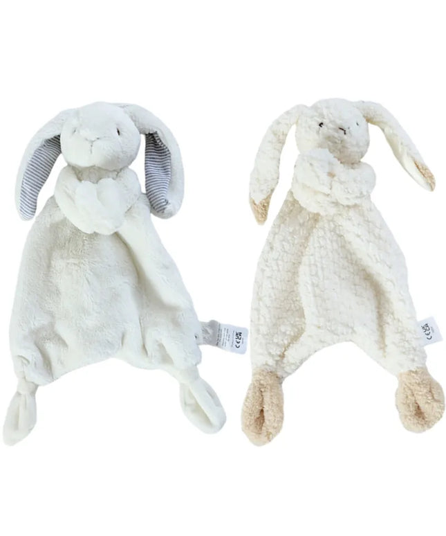 11" Soft Bunny Comforter: Teething Toy & Doll Room Decor for Infants