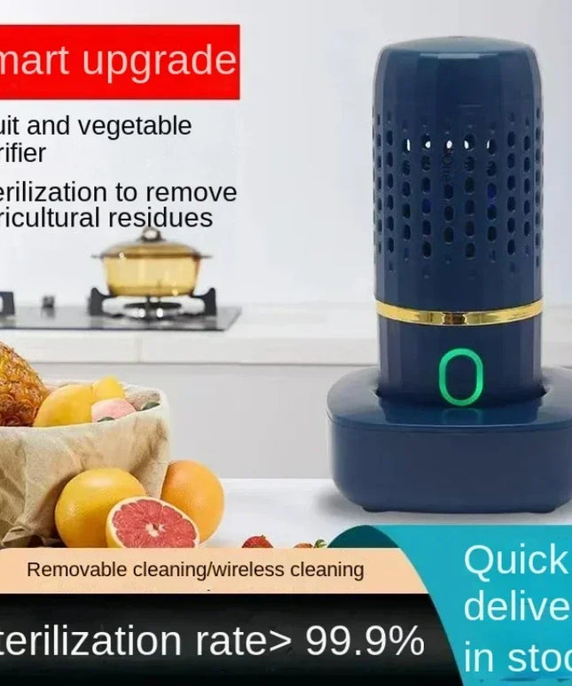 Portable Ultrasonic Fruit and Vegetable Washing Machine: Wireless Food Cleaner for Outdoor Use