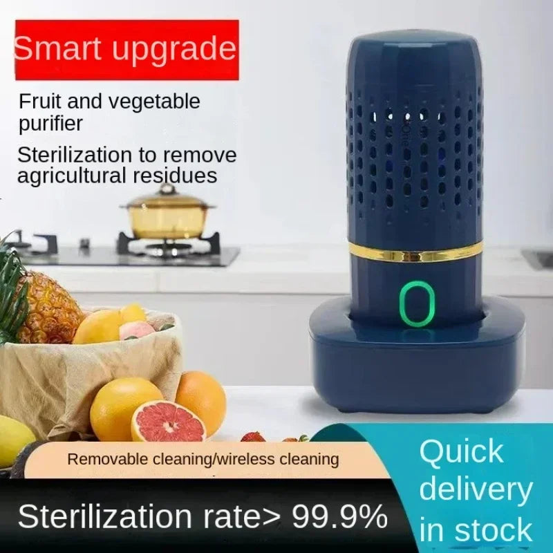 Portable Ultrasonic Fruit and Vegetable Washing Machine: Wireless Food Cleaner for Outdoor Use