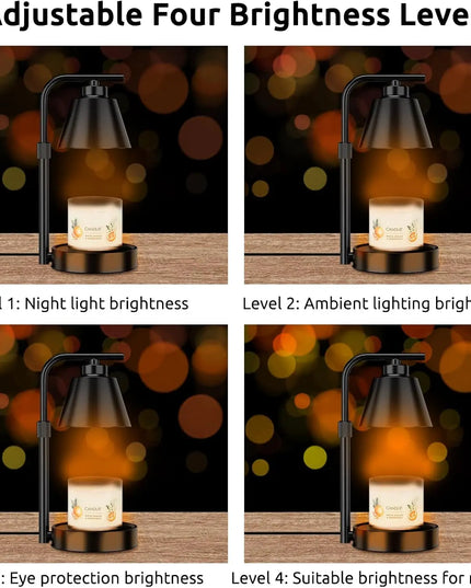 Candle Warmer with Timer: Dimmable Electric Wax Melt Lamp for 3-Wick Scented Candles