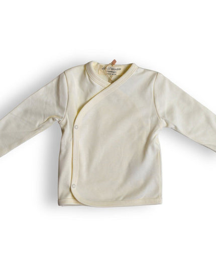 Organic Creamy Wrap Blouse