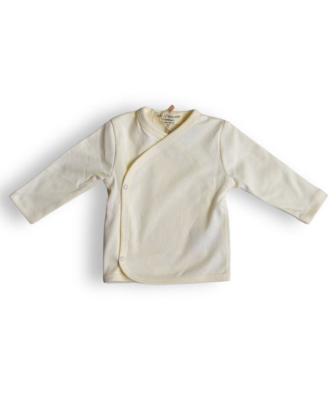 Organic Creamy Wrap Blouse